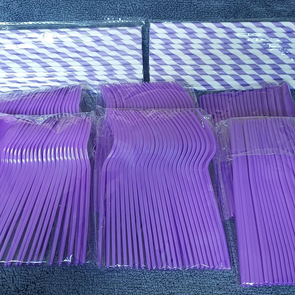 Purple Graduation Party Supplies Set